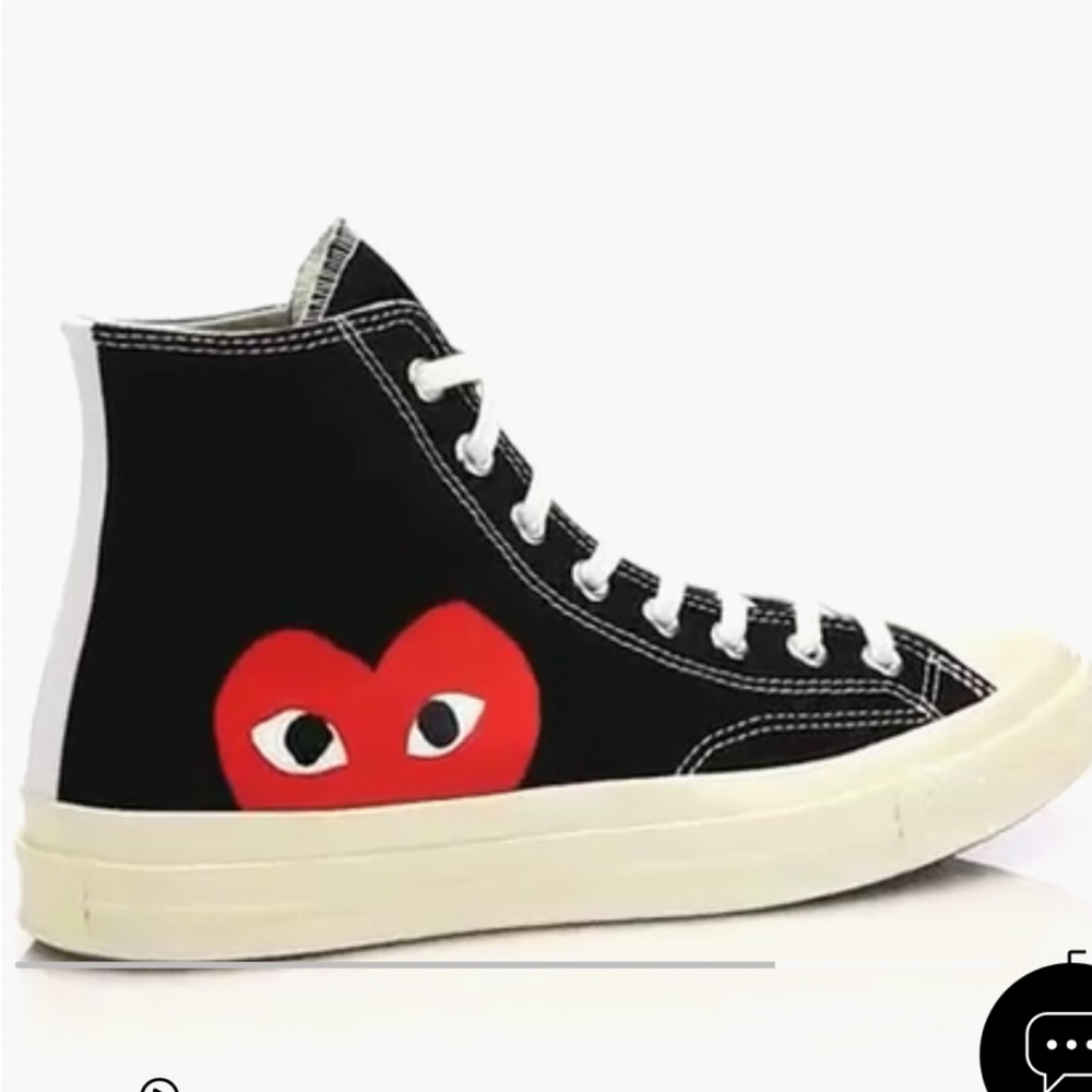 Comme des Garcons PLAY Black and White Sneakers 9